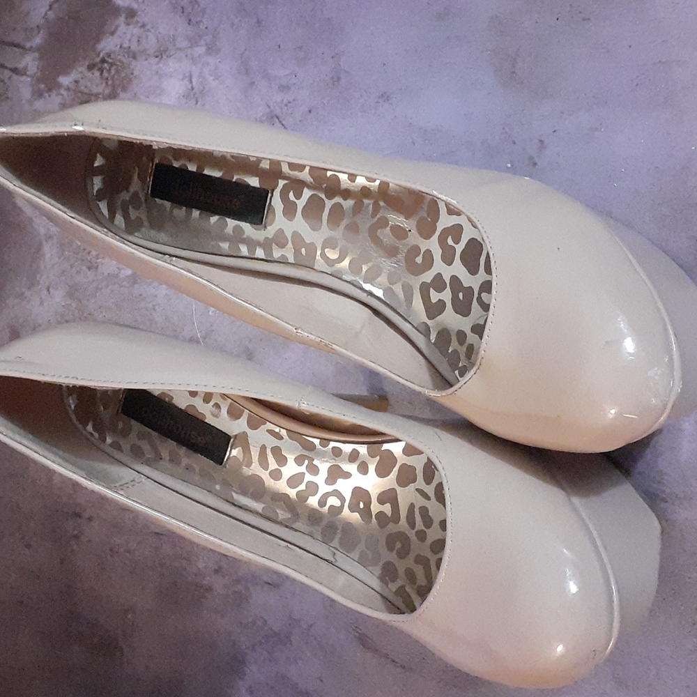 platform brown heels